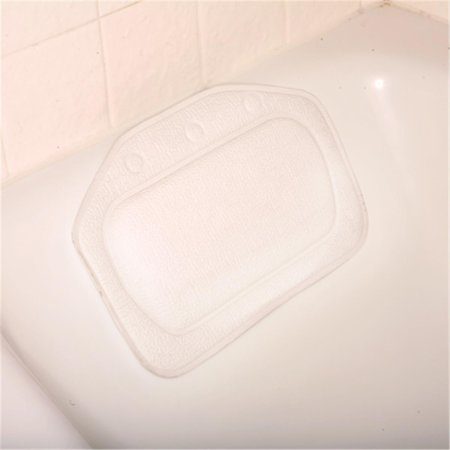 BETTERBEDS Bath Pillow - Bath Cushion - White Strong Suction Cups BE92554